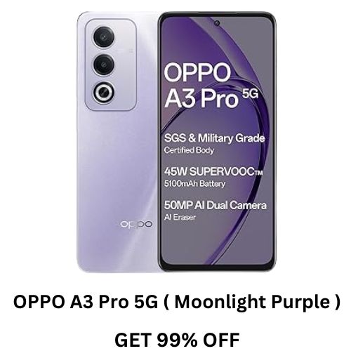 OPPO A3 Pro 5G (Moonlight Purple, 8GB RAM, 128GB Storage)