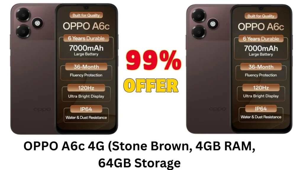 OPPO A6c 4G (Stone Brown, 4GB RAM, 64GB Storage)
